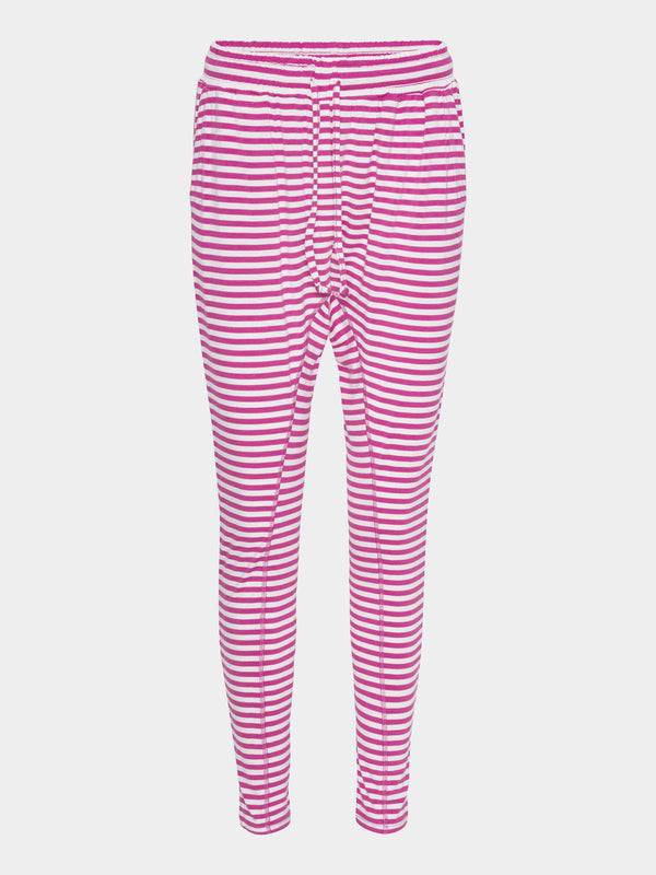 Comfy Copenhagen ApS Beds Are Burning - Viscose Pants Pink / White