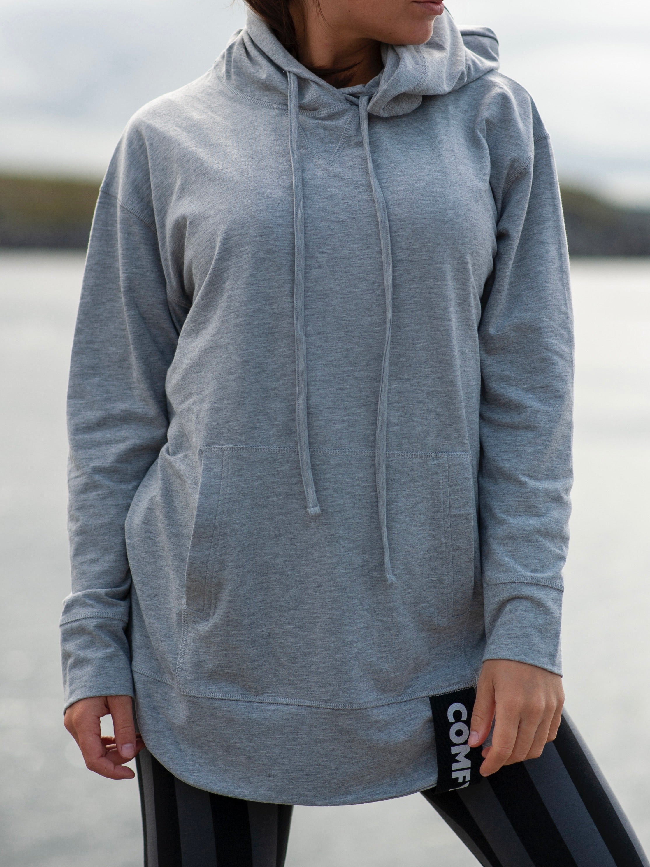 Comfy Copenhagen ApS Calm Down Hoodie Light Grey Melange