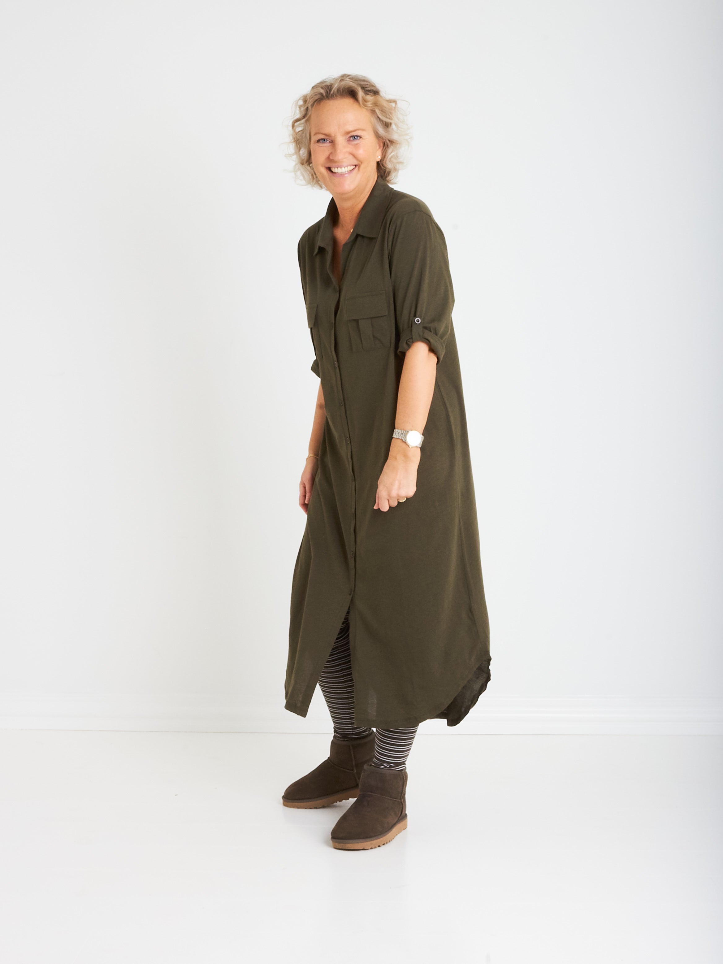 Comfy Copenhagen ApS Casual Ease Dress Forest Green