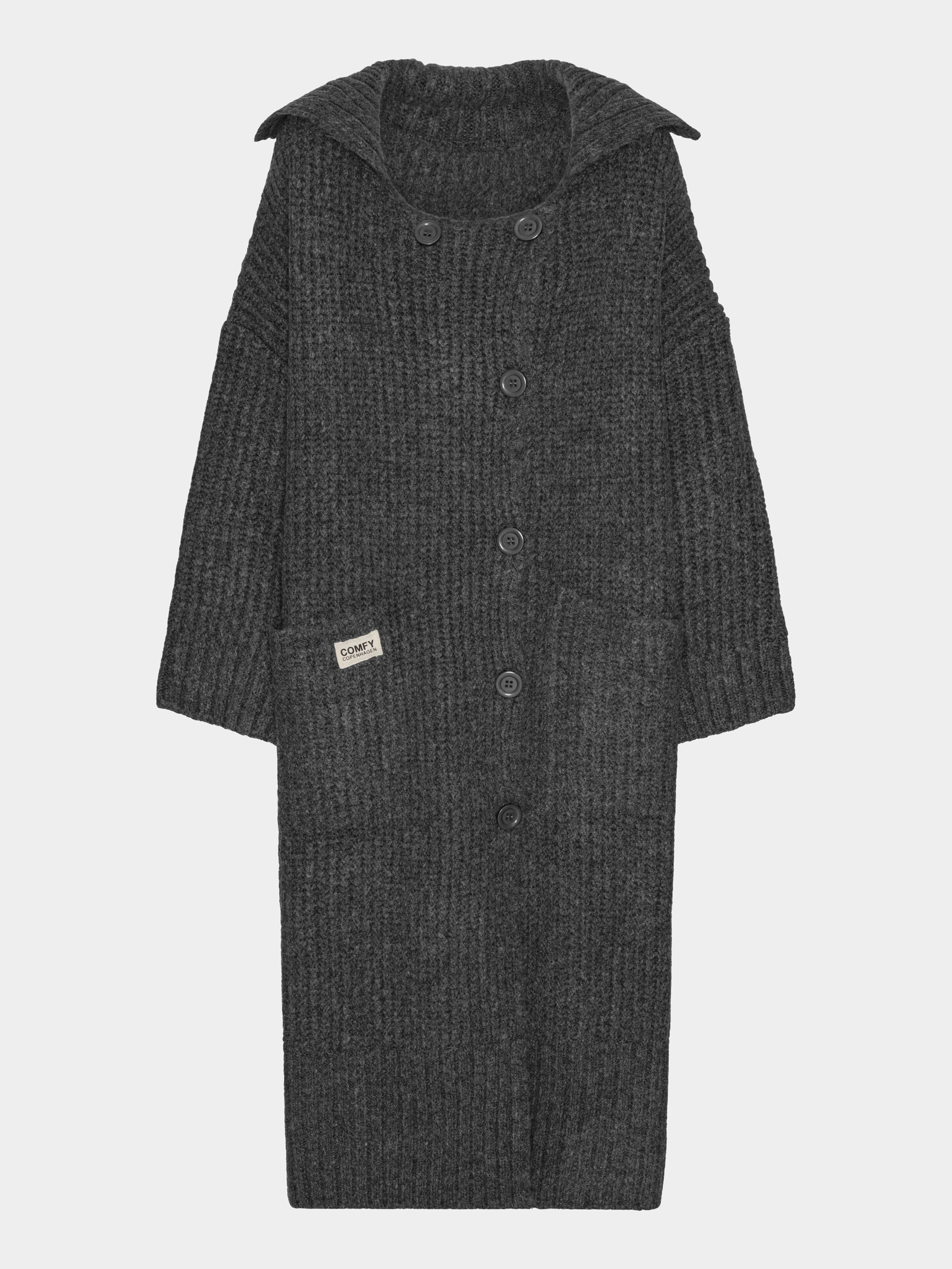 Comfy Copenhagen ApS Chunky Hug Knit Cardigan Dark Grey