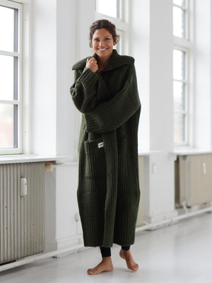 Comfy Copenhagen ApS Chunky Hug Knit Cardigan Forest Green