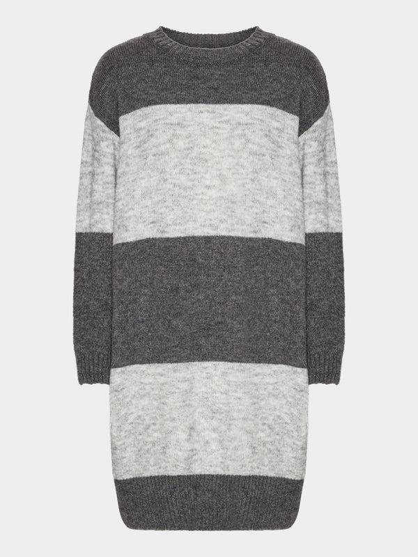 Comfy Copenhagen ApS Comfy Knit Dress Knit Dark Grey / Light Grey