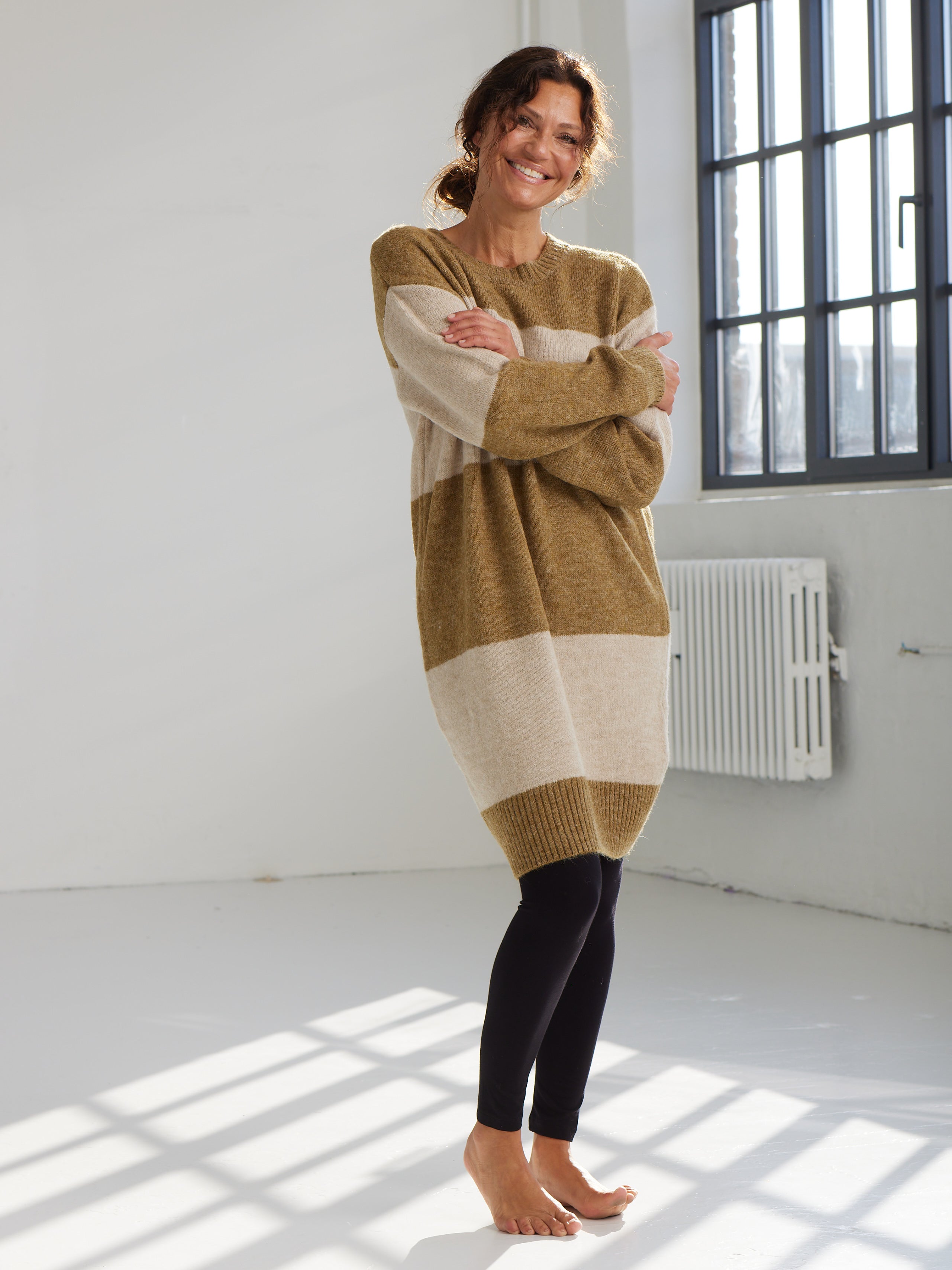 Comfy Copenhagen ApS Comfy Knit Dress Knit Khaki / Sand