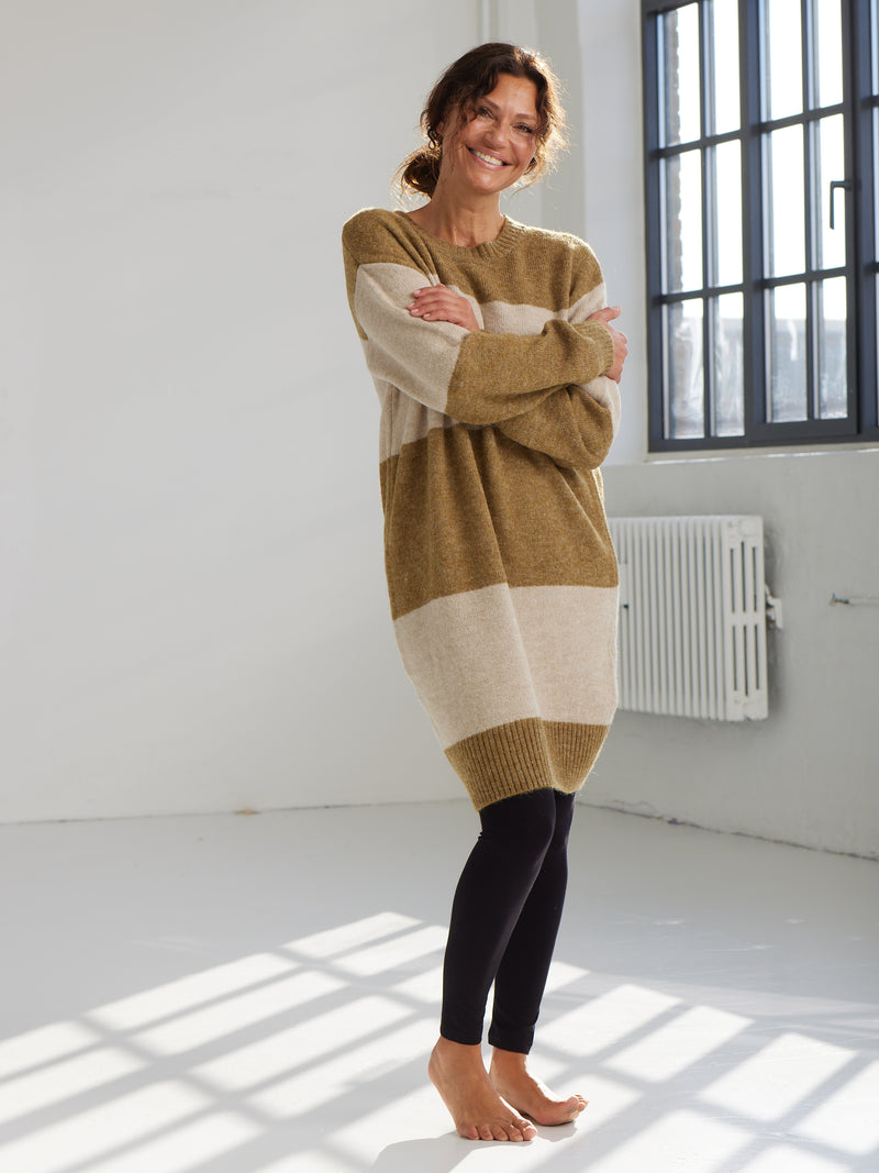 Comfy Copenhagen ApS Comfy Knit Dress Knit Khaki / Sand