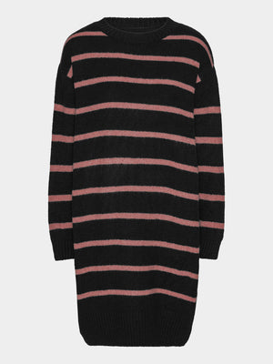 Comfy Copenhagen ApS Comfy Knit Dress Knit Black / Rusty Rose