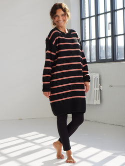 Comfy Copenhagen ApS Comfy Knit Dress Knit Black / Rusty Rose