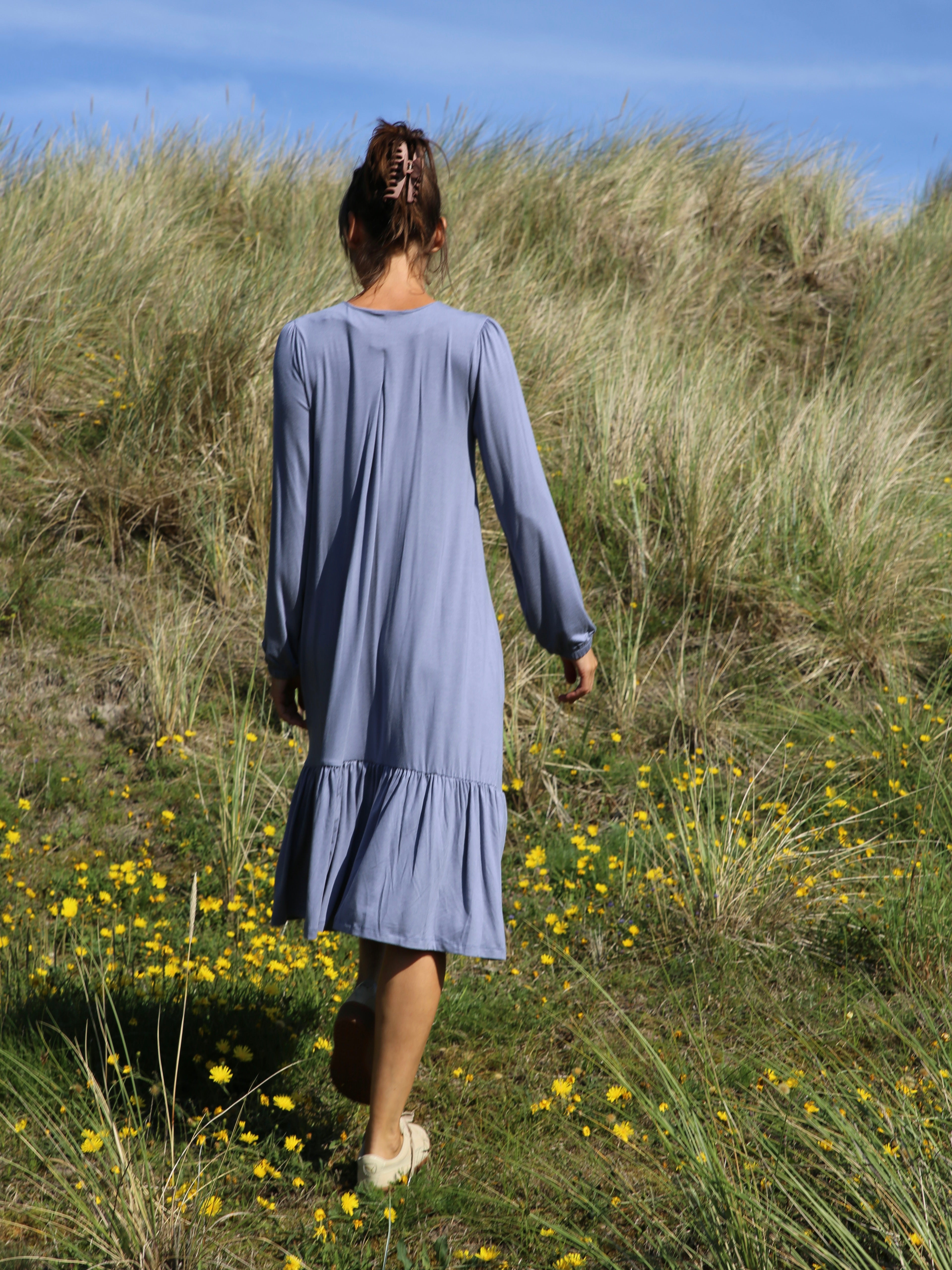 Comfy Copenhagen ApS Depend On Me Dress Dusty Blue