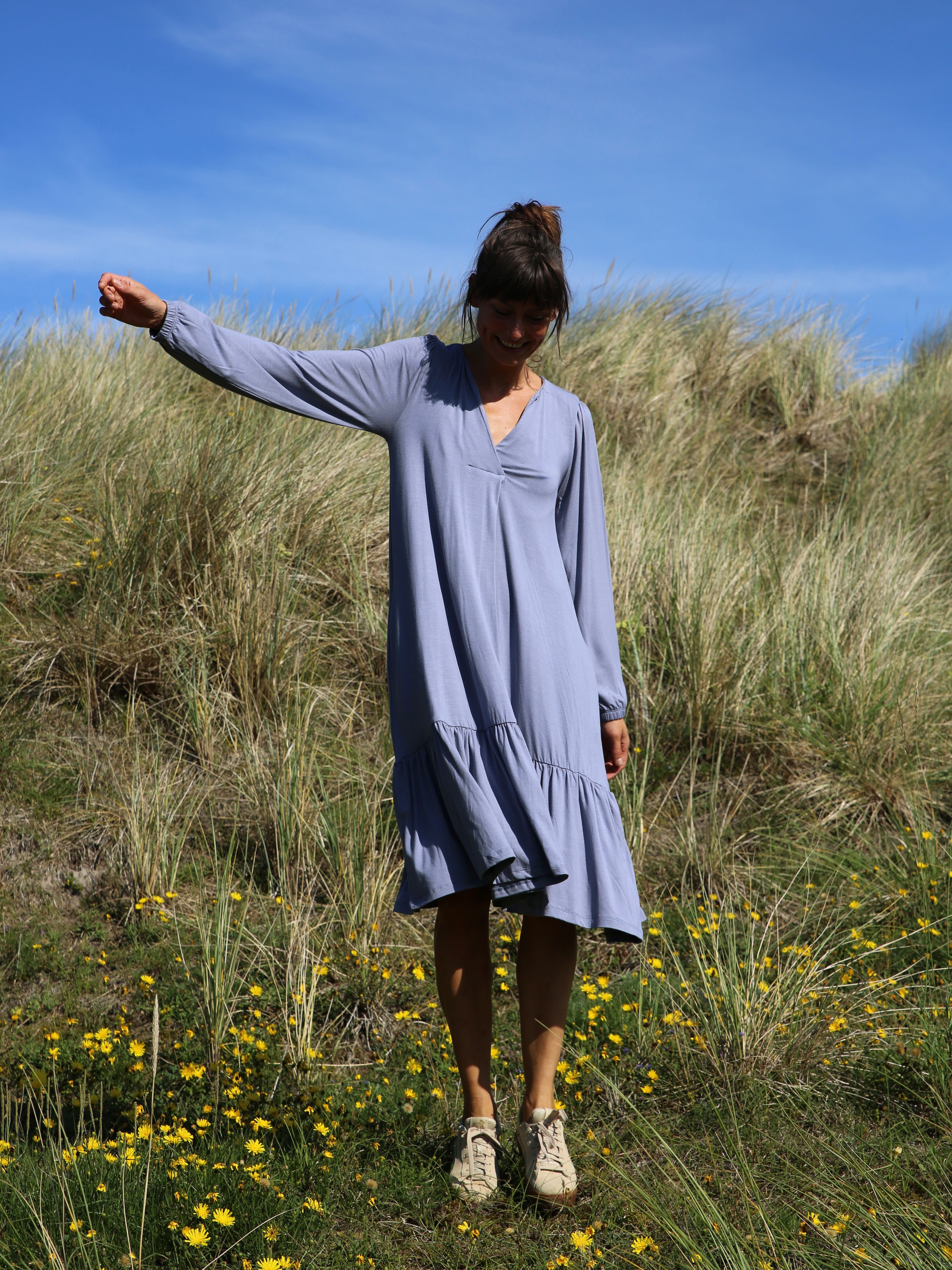 Comfy Copenhagen ApS Depend On Me Dress Dusty Blue