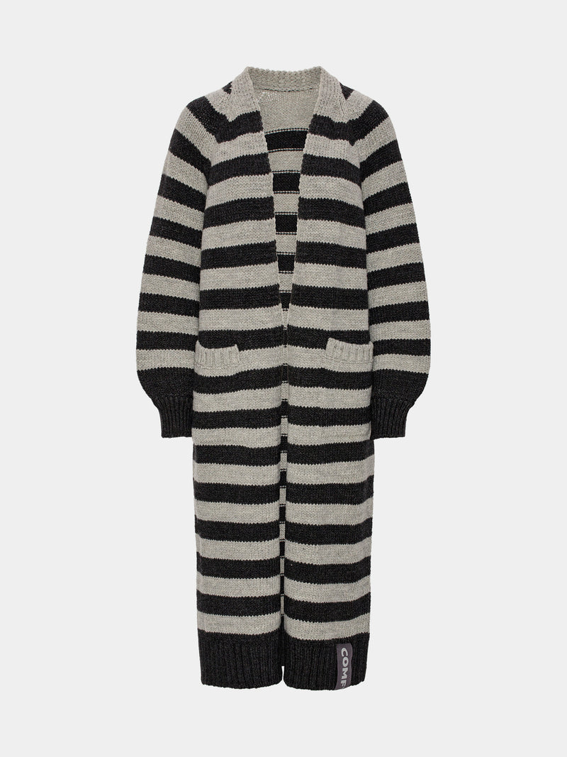 Comfy Copenhagen ApS Embrace Knit Cardigan Grey Stripe