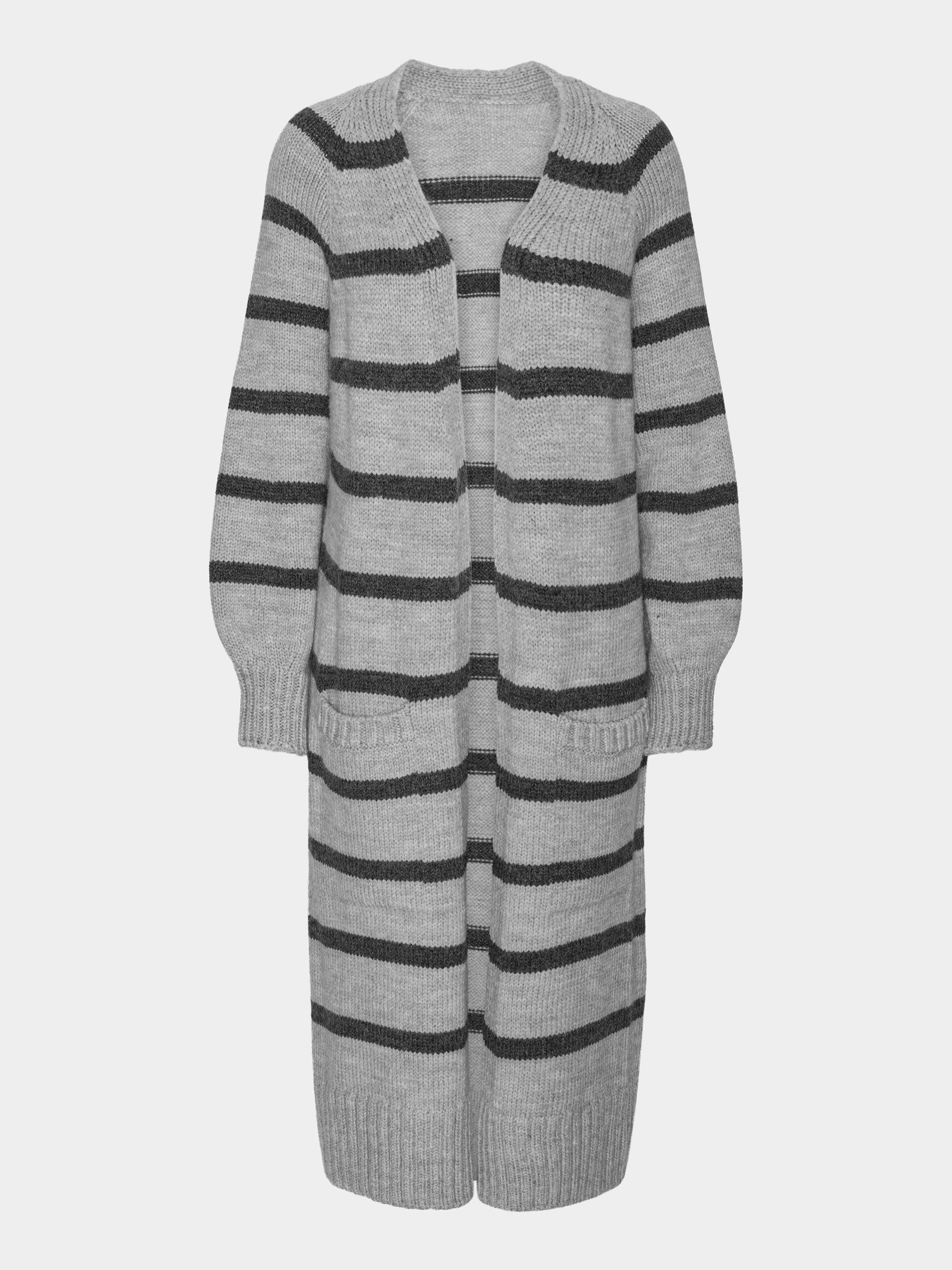 Comfy Copenhagen ApS Embrace Knit Cardigan Grey Stripe