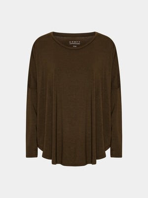 Comfy Copenhagen ApS Everything Glowes - Long Sleeve Blouse Coffee