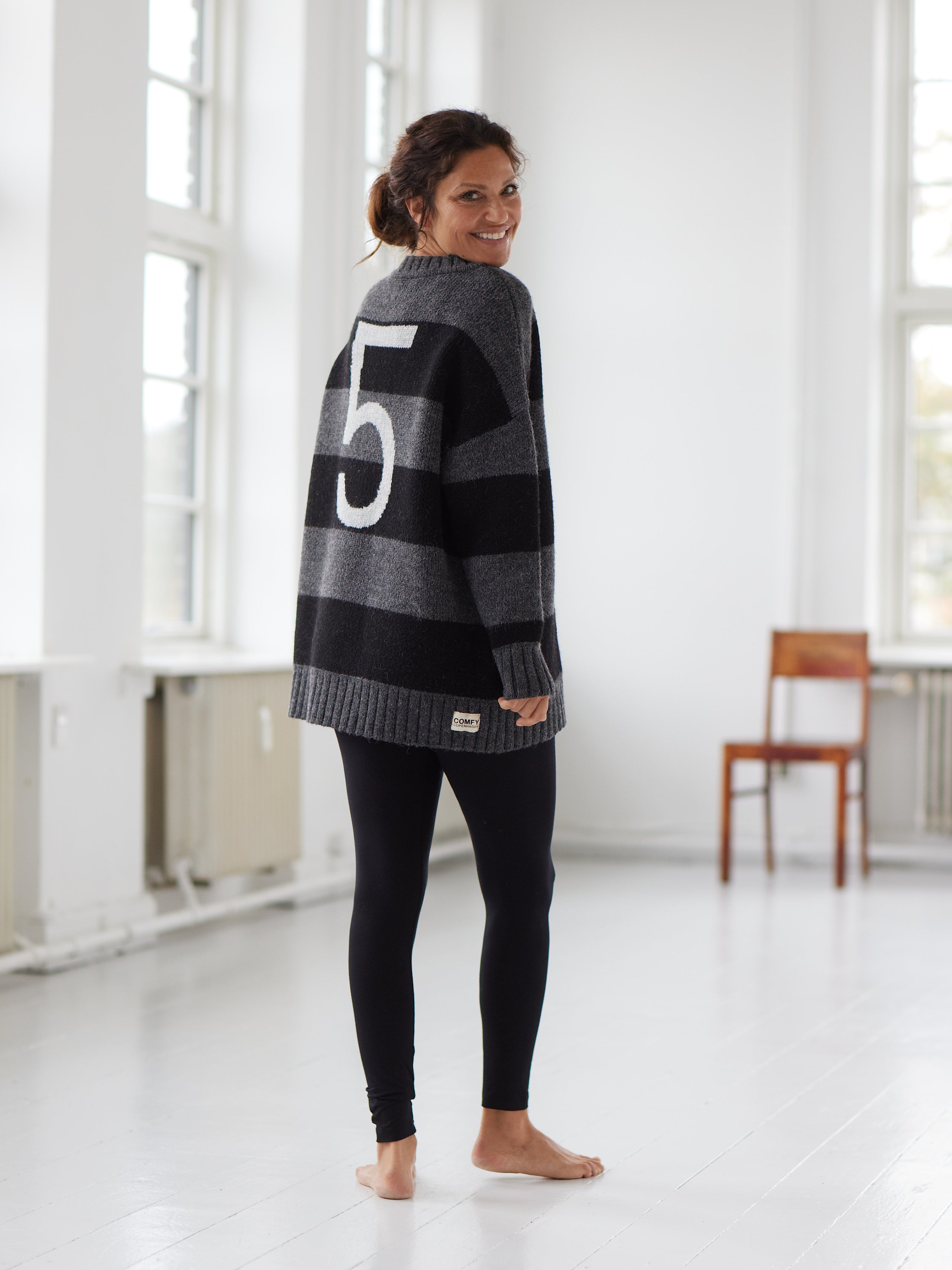 Comfy Copenhagen ApS For Your Love Knit Black / Dark Grey Melange