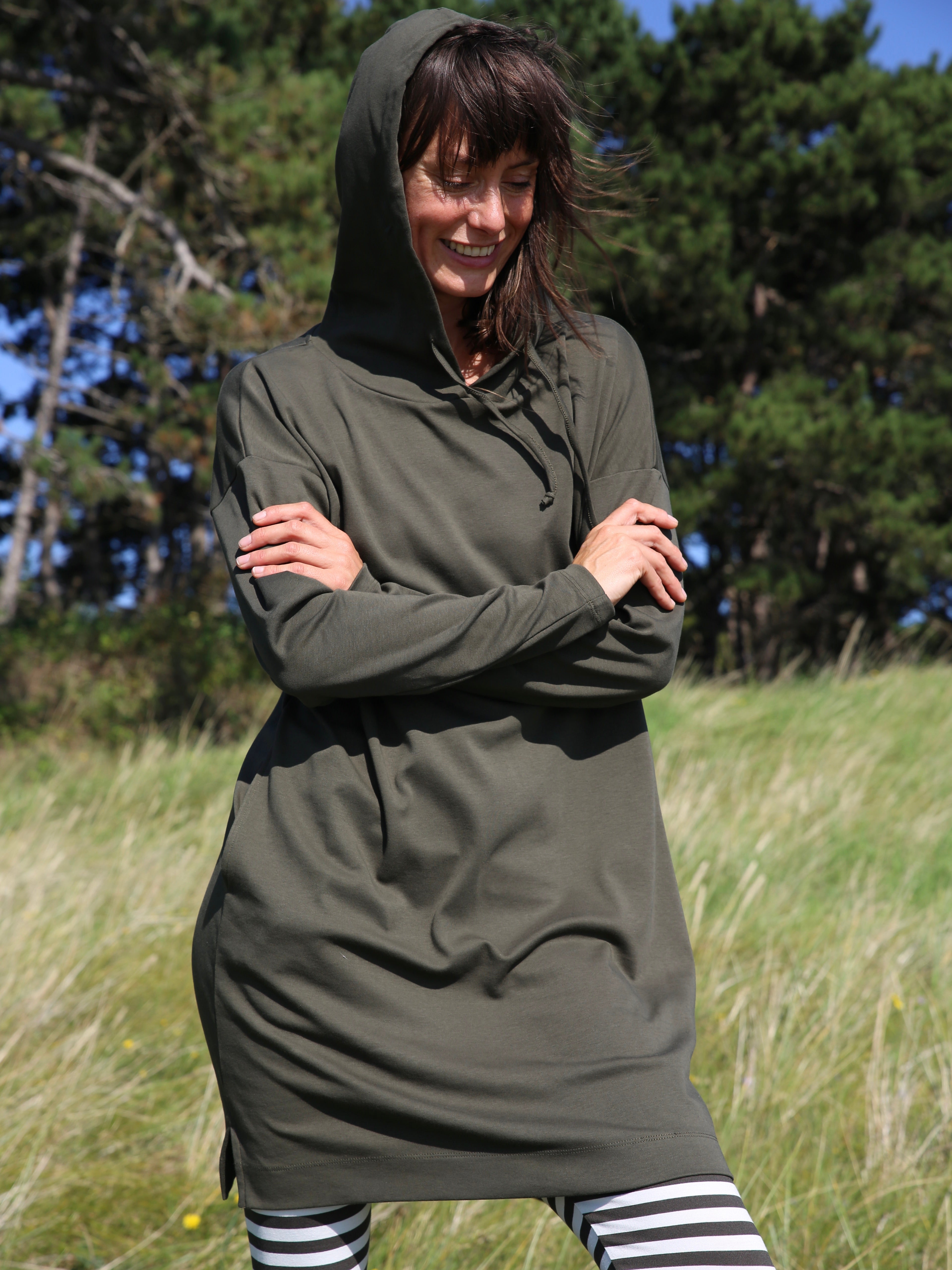 Comfy Copenhagen ApS Hoodie Dress  Forest Green