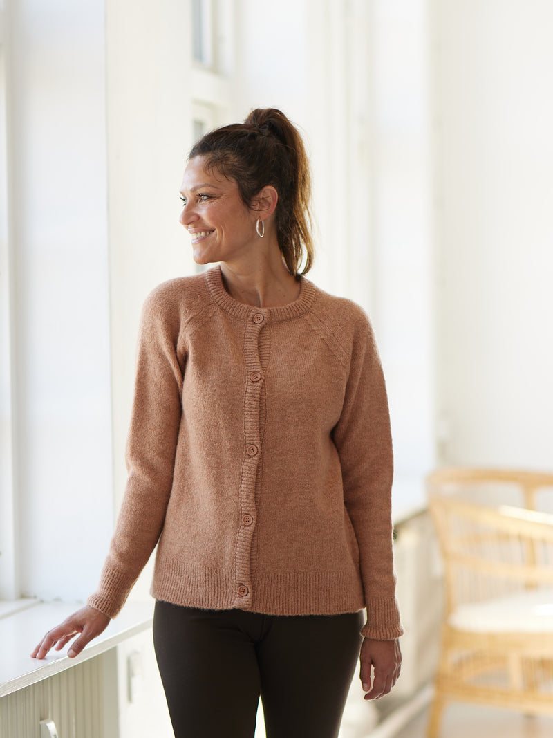 Comfy Copenhagen ApS Nice And Soft - Cardigan Knit Cardigan Rusty Rose