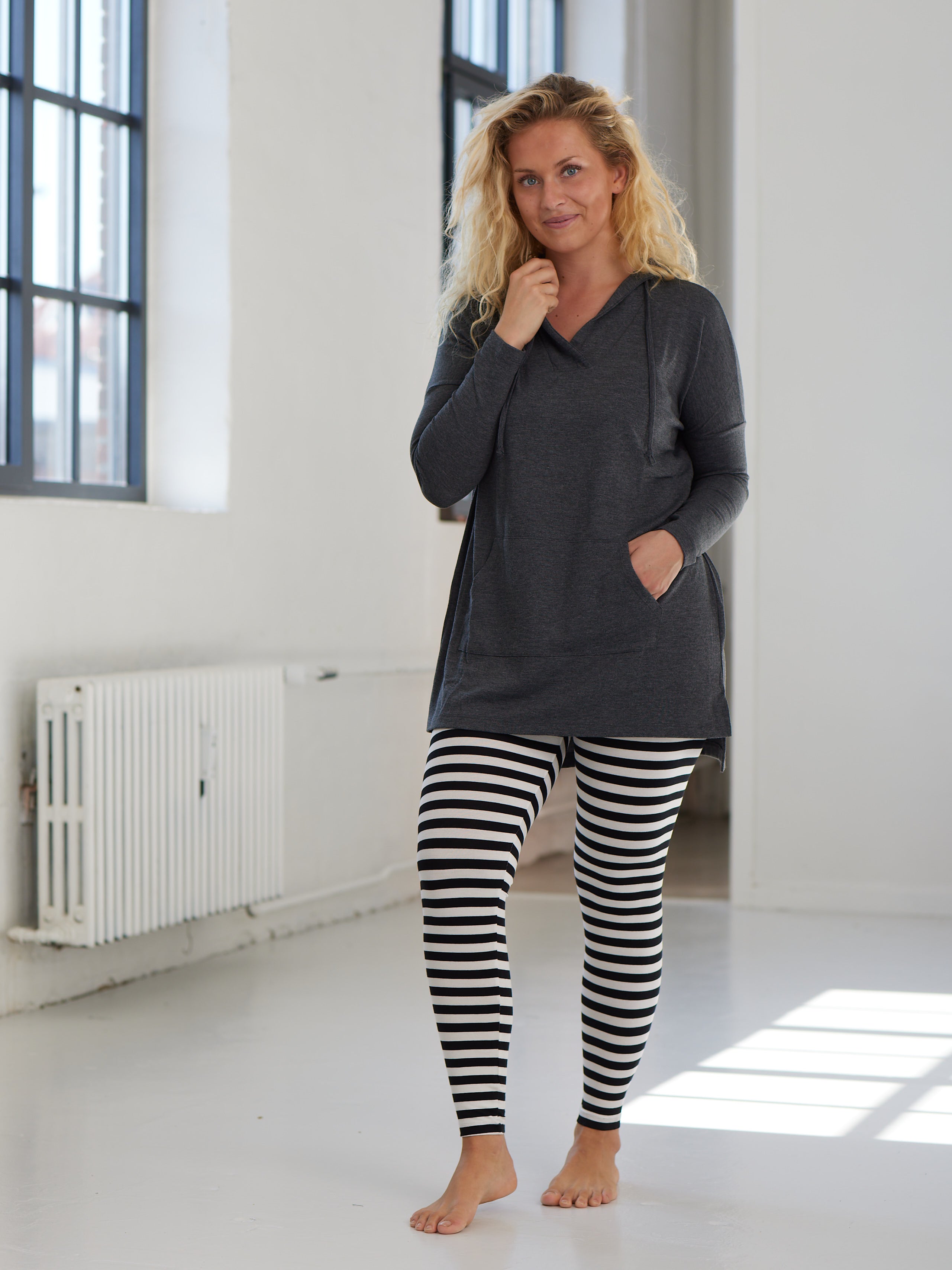 Comfy Copenhagen ApS Pleasing Viscose Leggings Black / White