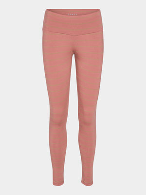 Comfy Copenhagen ApS Pleasing Leggings Rusty Rose Stripe