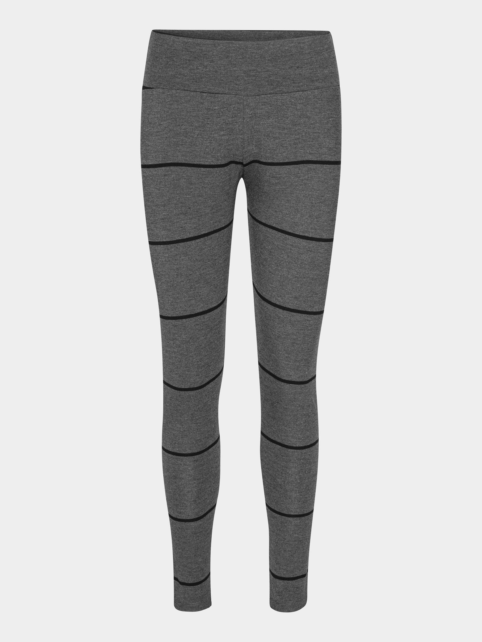 Comfy Copenhagen ApS Pleasing Leggings Black / Dark Grey Melange Stripe