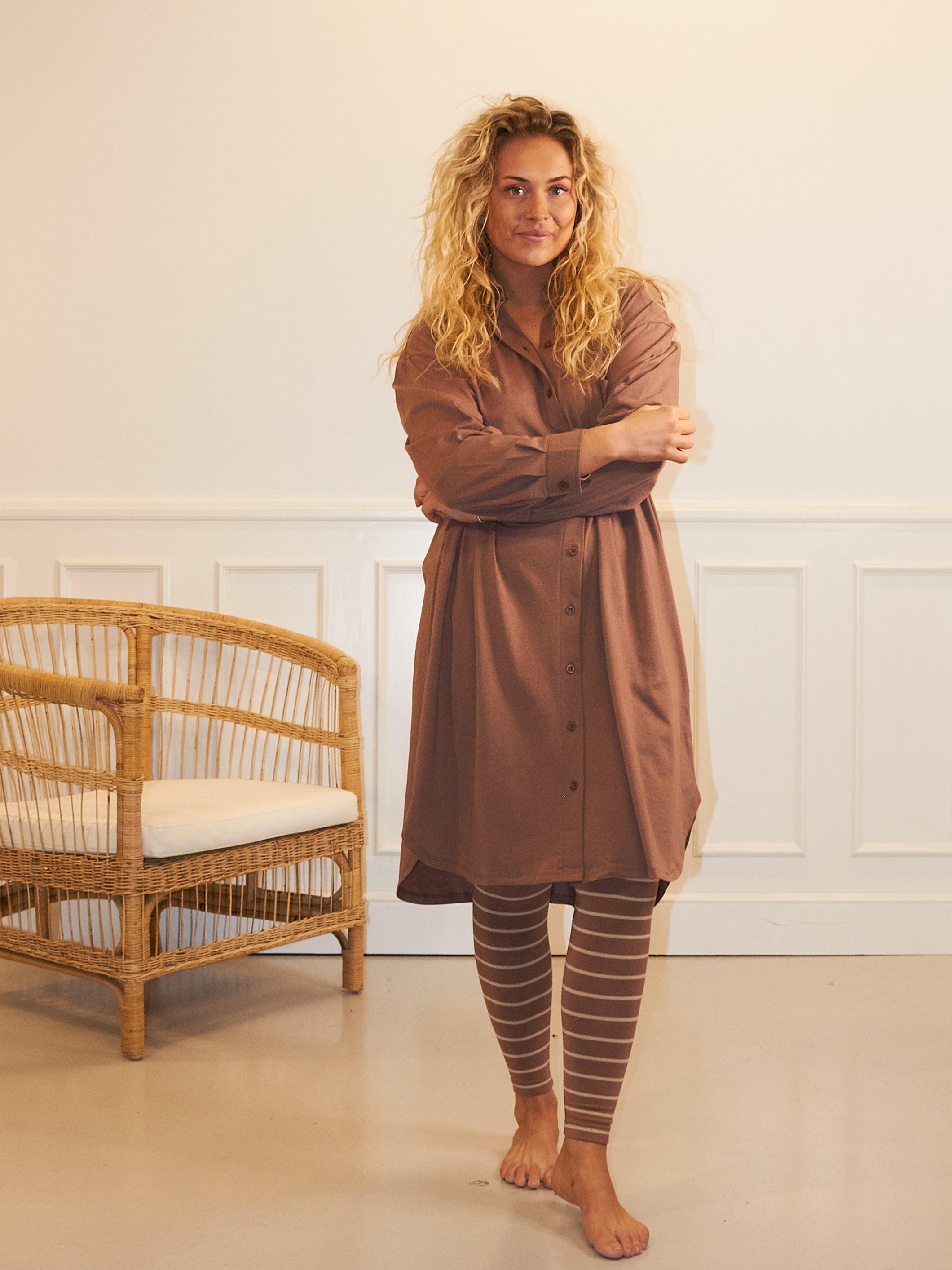 Comfy Copenhagen ApS Pleasing Viscose Leggings Teddy / Sand