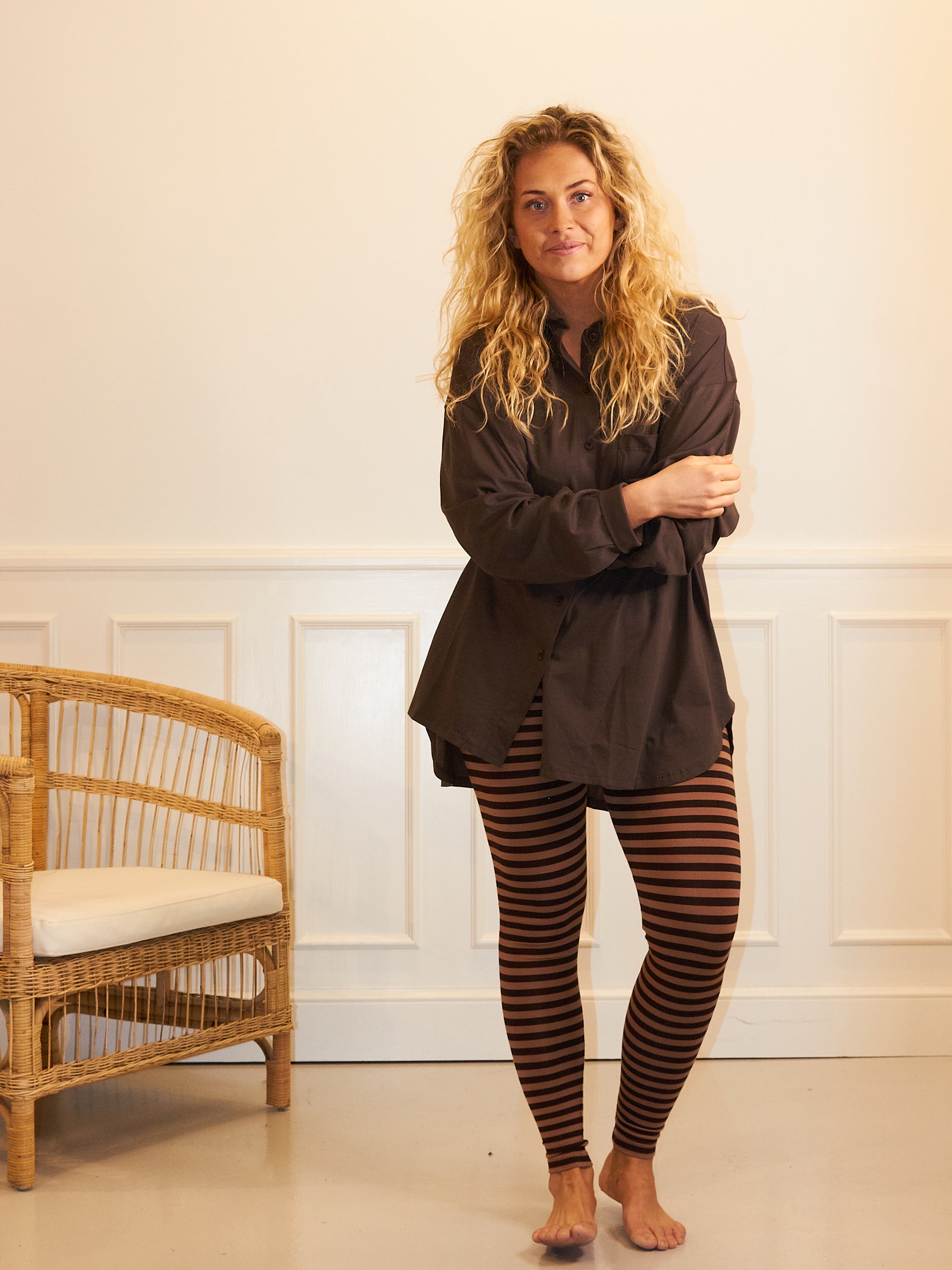 Comfy Copenhagen ApS Pleasing Viscose Leggings Coffee / Teddy