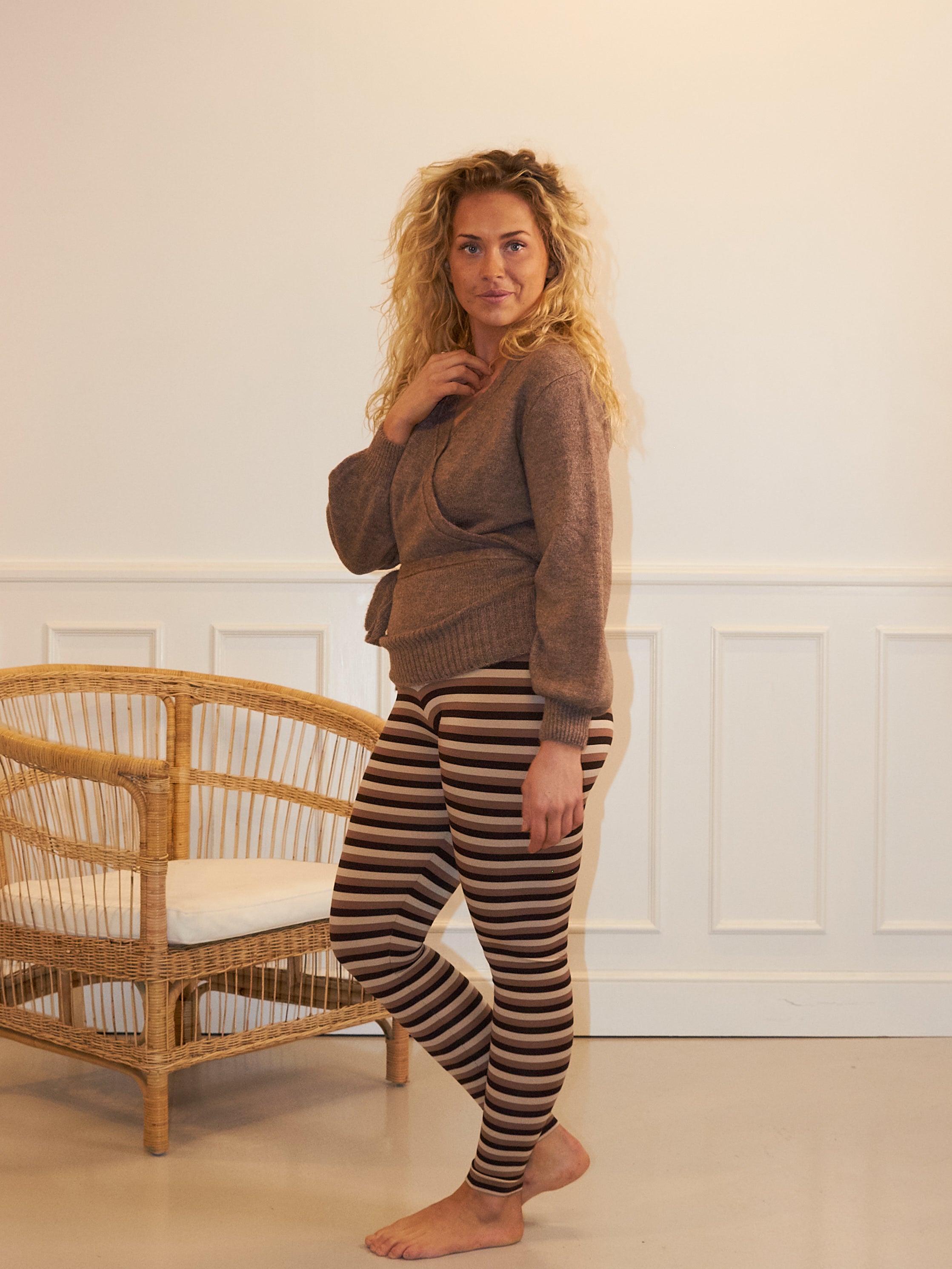 Comfy Copenhagen ApS Pleasing Viscose Leggings Coffee / Sand / Teddy