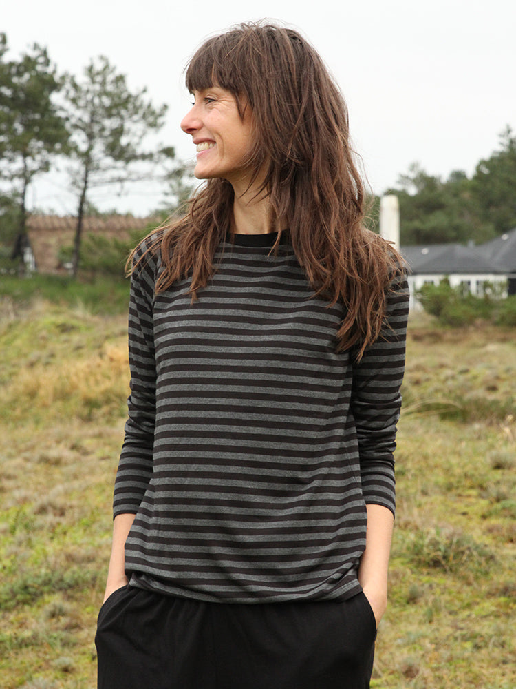 Comfy Copenhagen ApS Somebody To Love Blouse Black / Dark Grey Melange