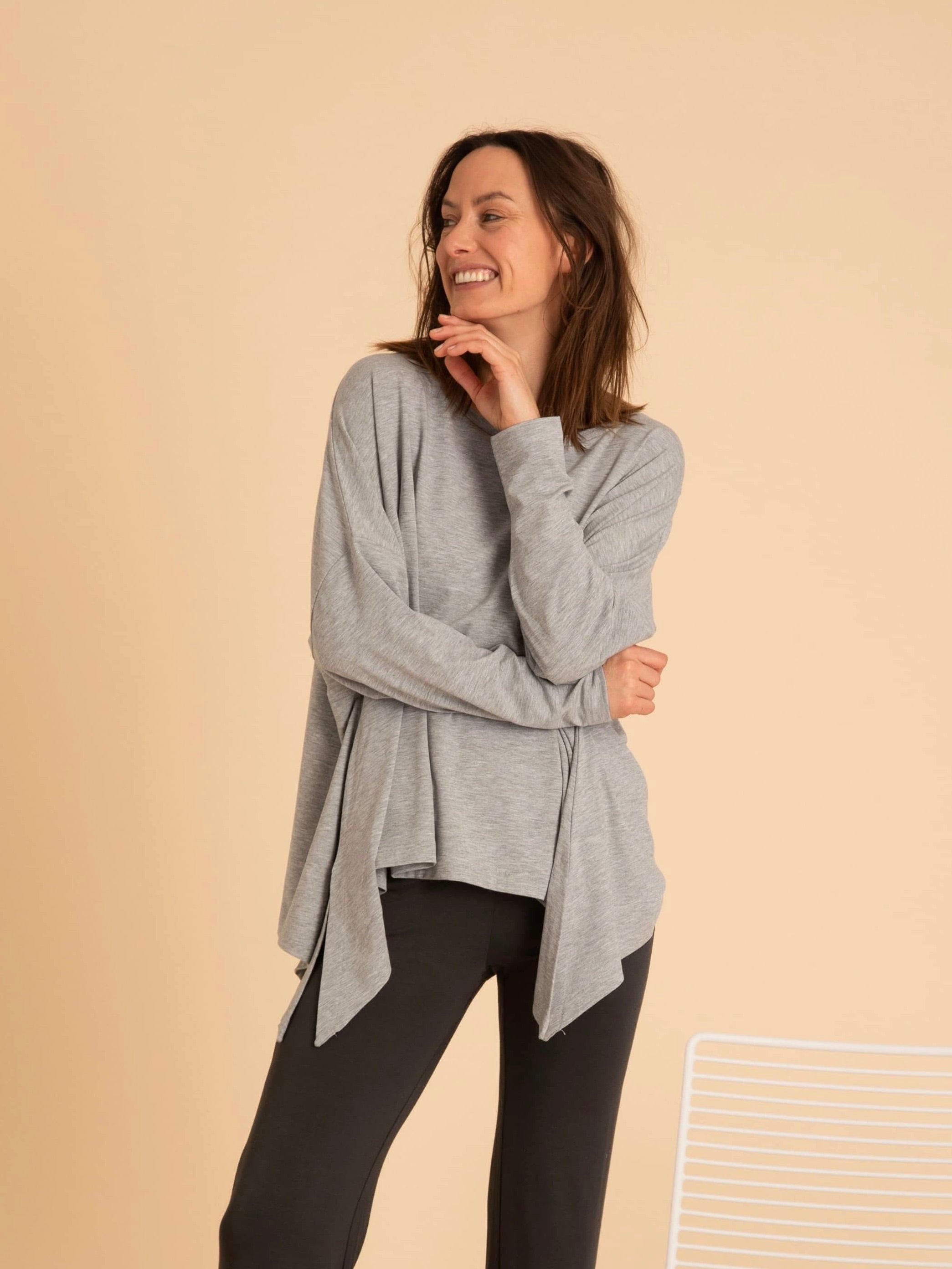 Comfy Copenhagen ApS Tender Love Blouse Light Grey Melange